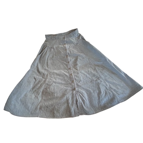 Lilia Smitty Vintage 90s Western Denim Swing Skirt M Gray - Picture 3 of 11
